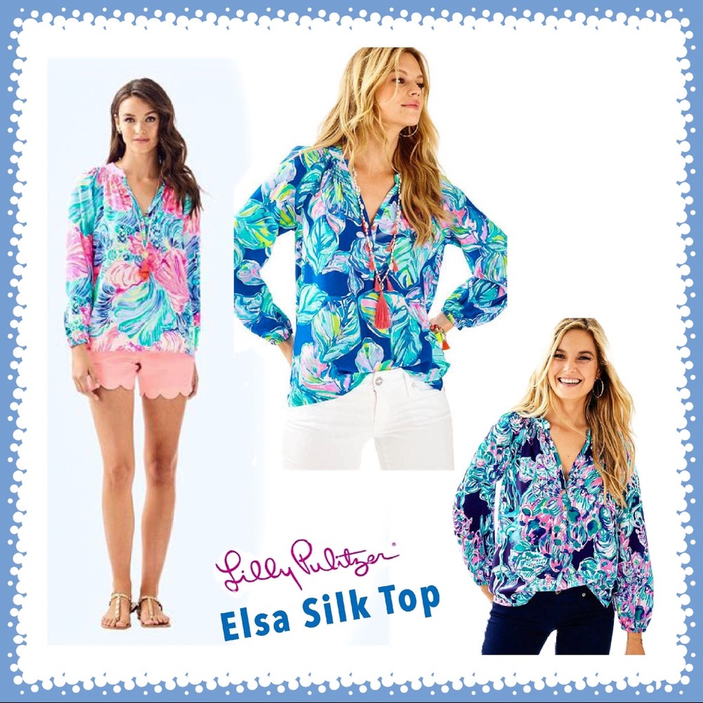 NEW Elsa top XS You Me & Giraffee print Onyx 100% silk SZ0/00 Lilly Pulitzer NWT